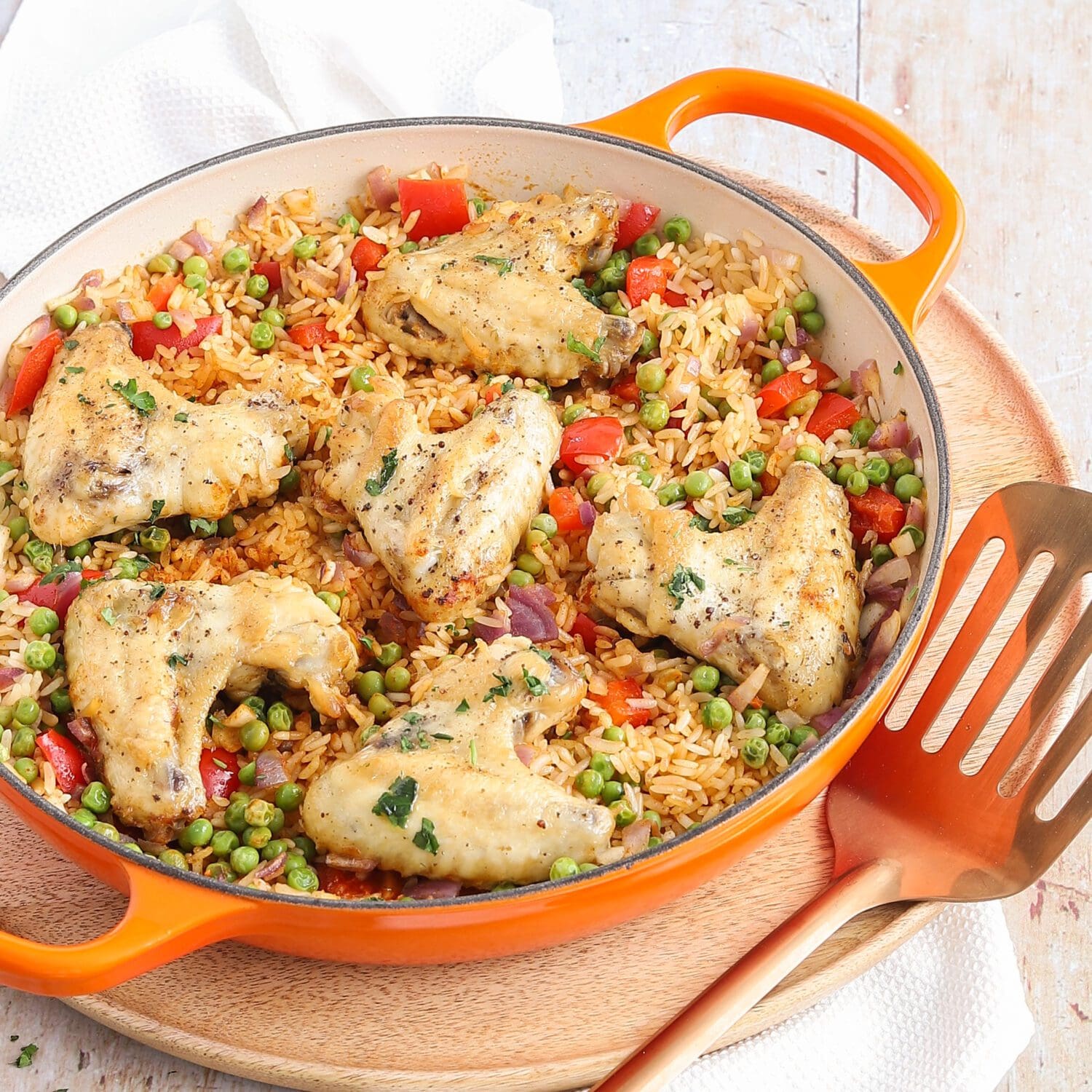 Chicken Wings mit Pfannenreis