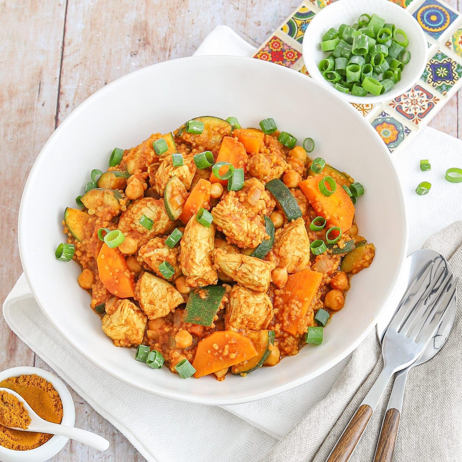 One-Pot-Puten-Couscous mit Zucchini