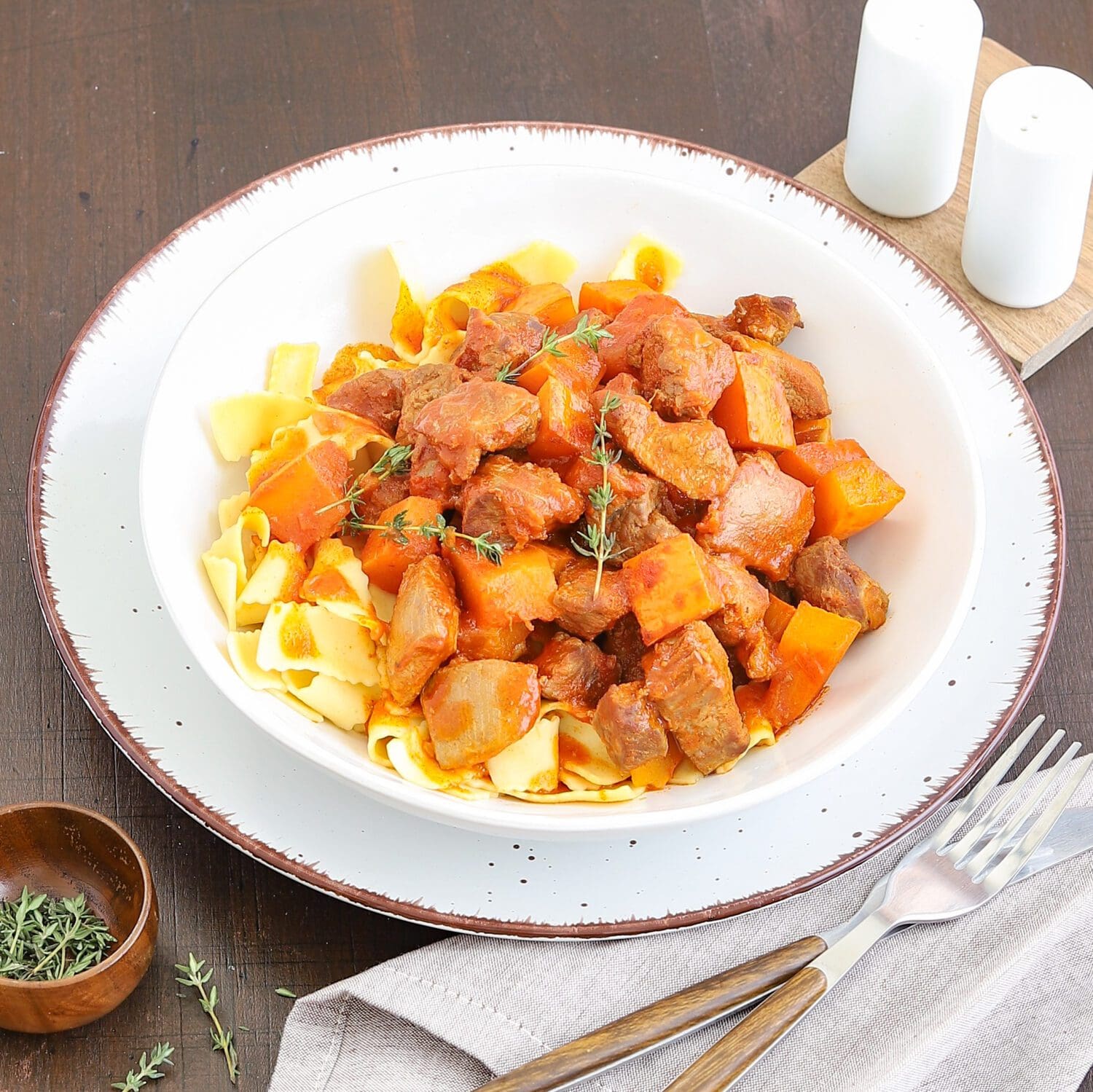 Putengulasch mit Kürbis - We love Geflügel