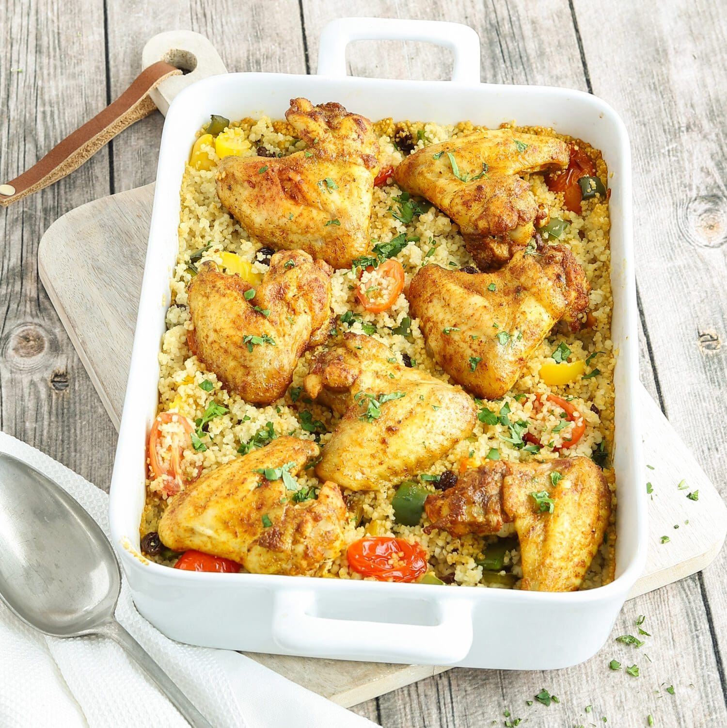 Ofen-Chicken Wings mit Gemüse-Couscous