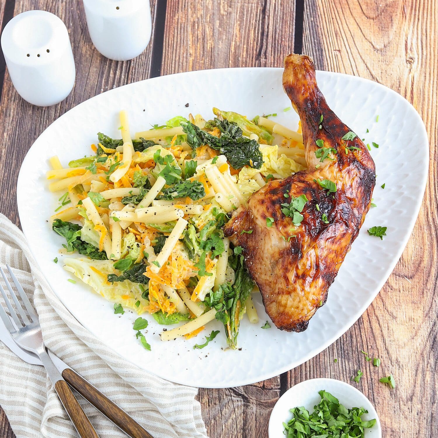 Hähnchen-Wirsing-Pasta