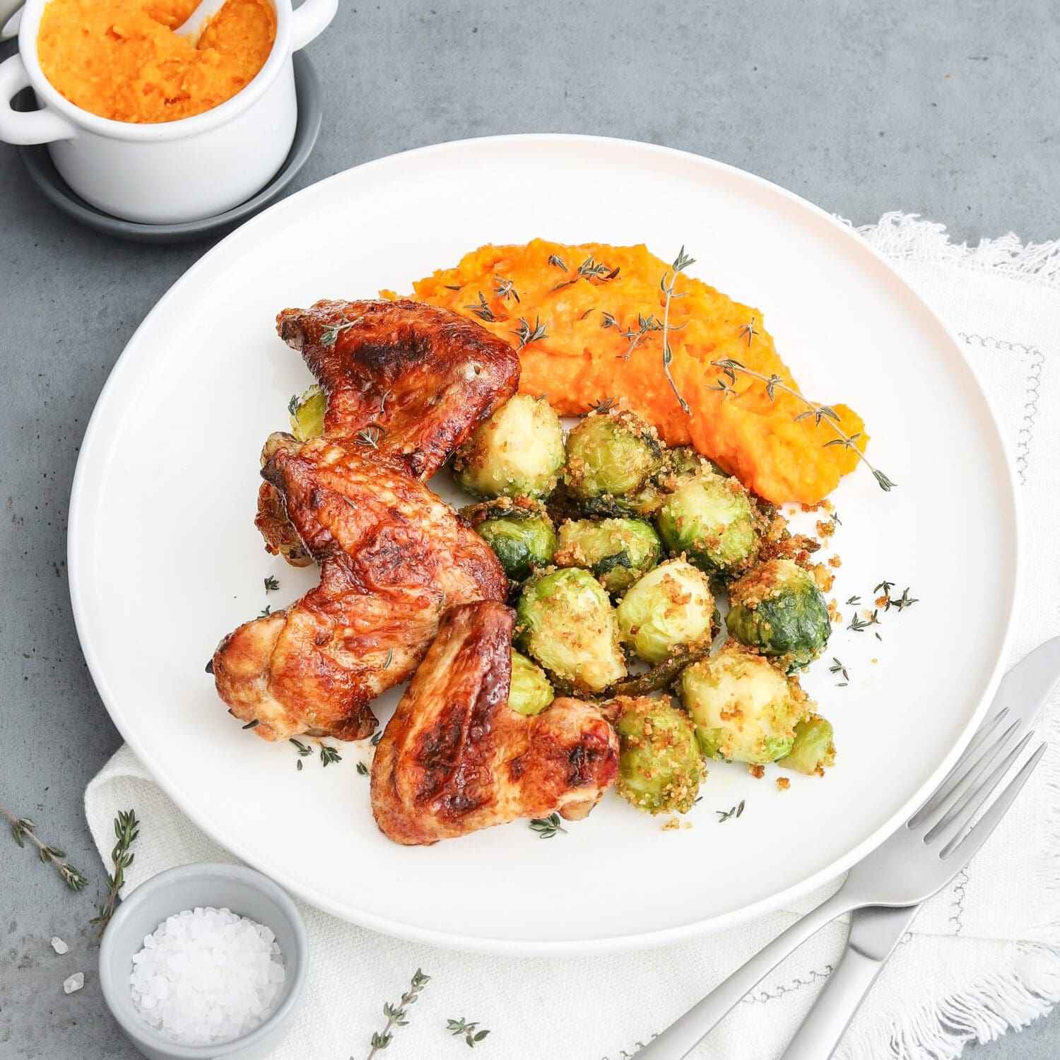 Chicken Wings mit Möhrenpüree