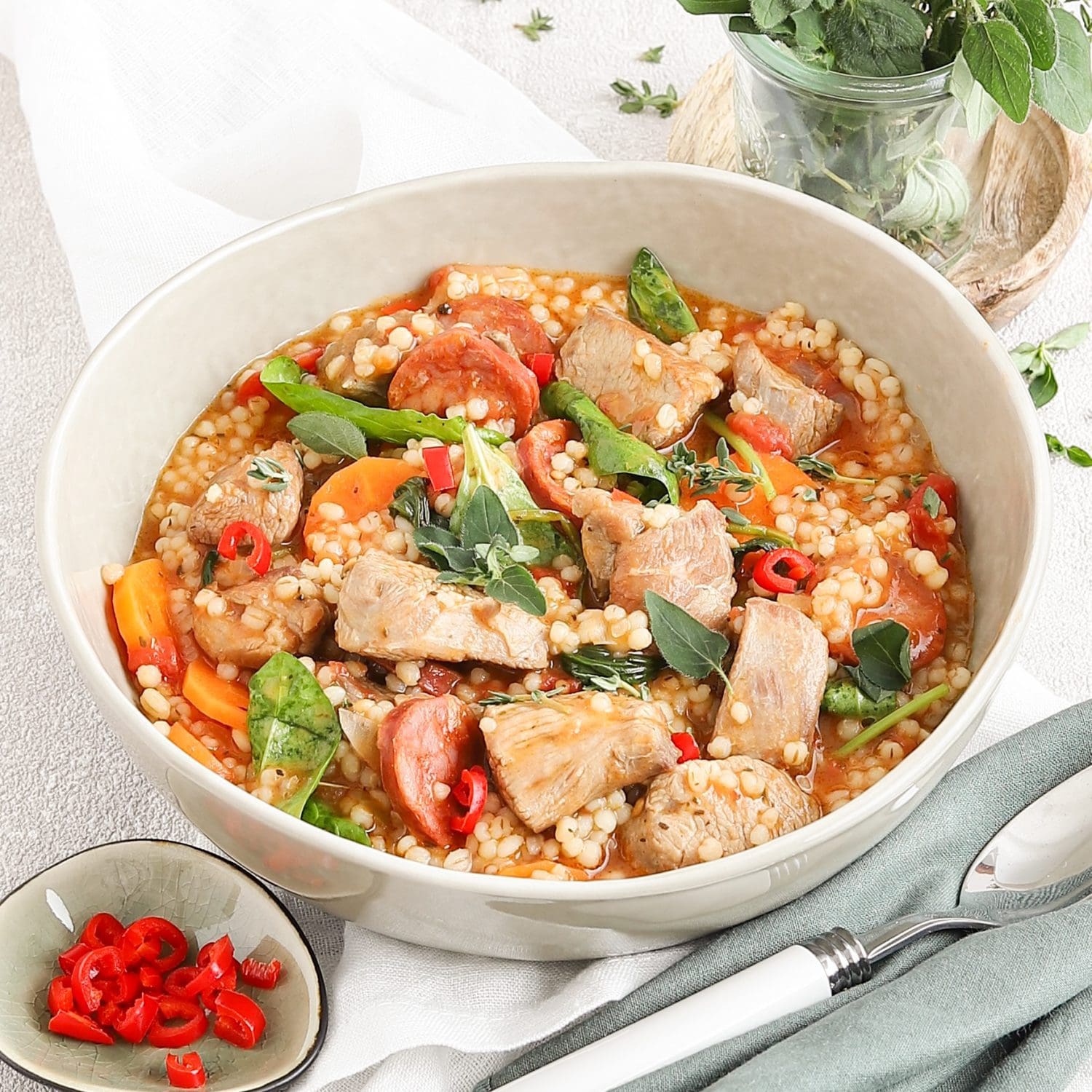 One-Pot-Puteneintopf mit Graupen