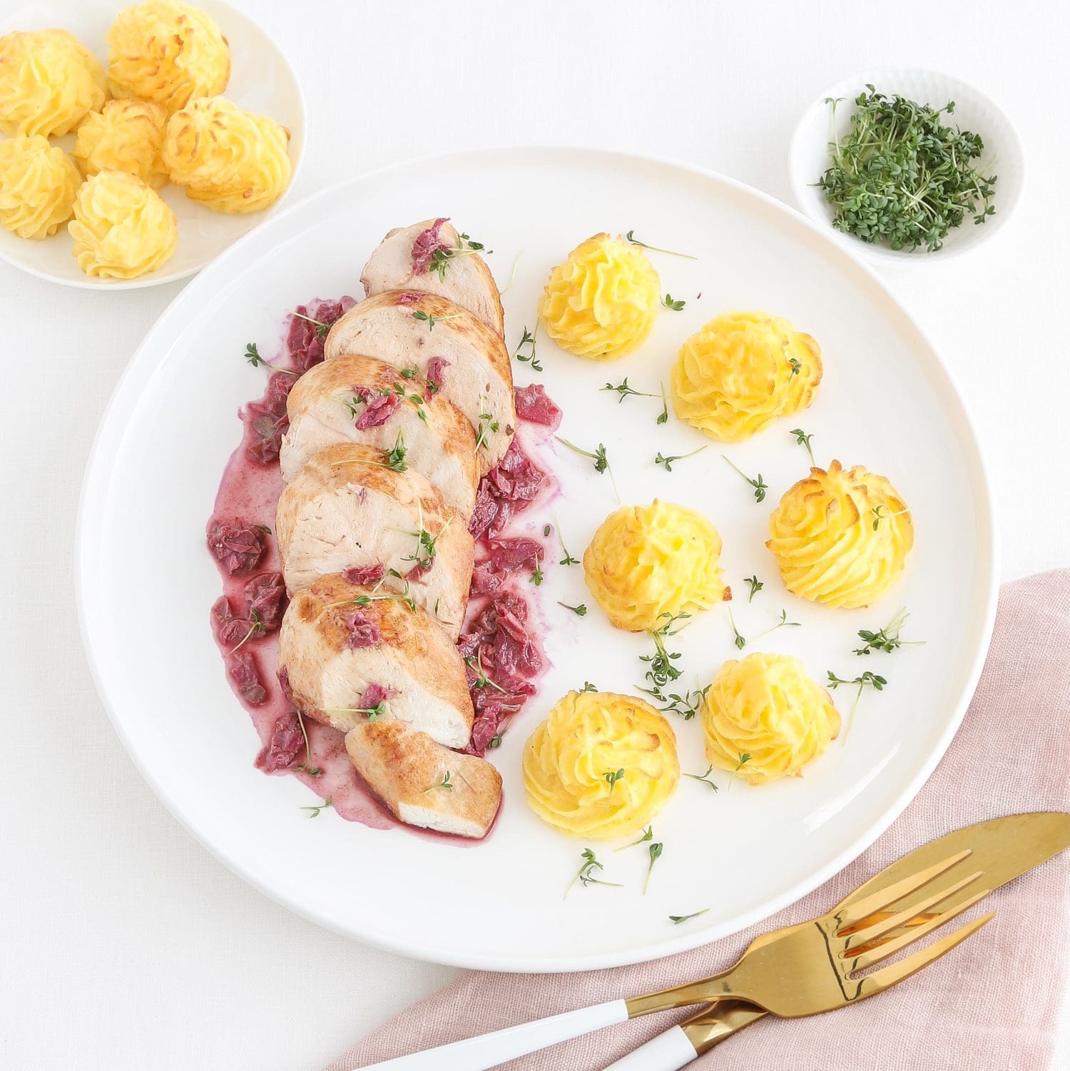 Hähnchenfilet in Rosensud