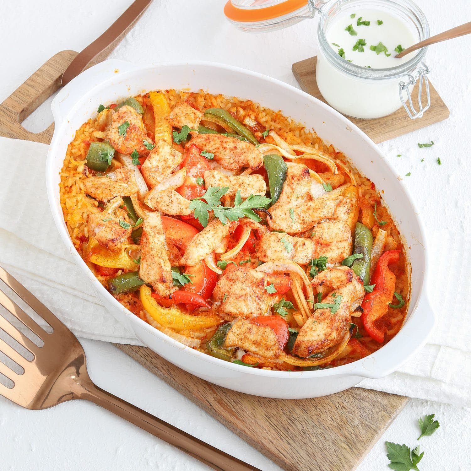 Hähnchen-Paprika-Reis