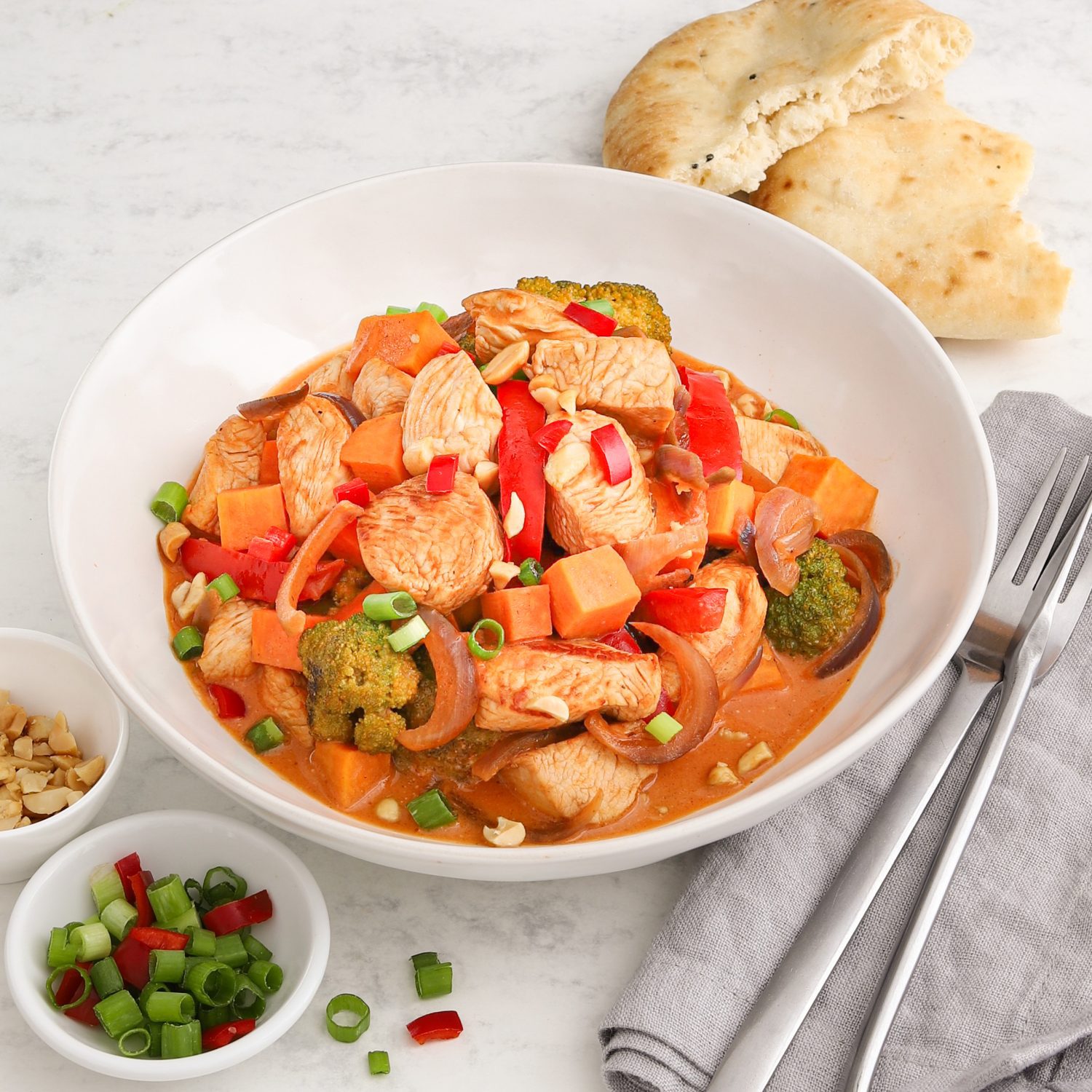 Puten-Kokos-Wok mit Süßkartoffeln - We love Geflügel
