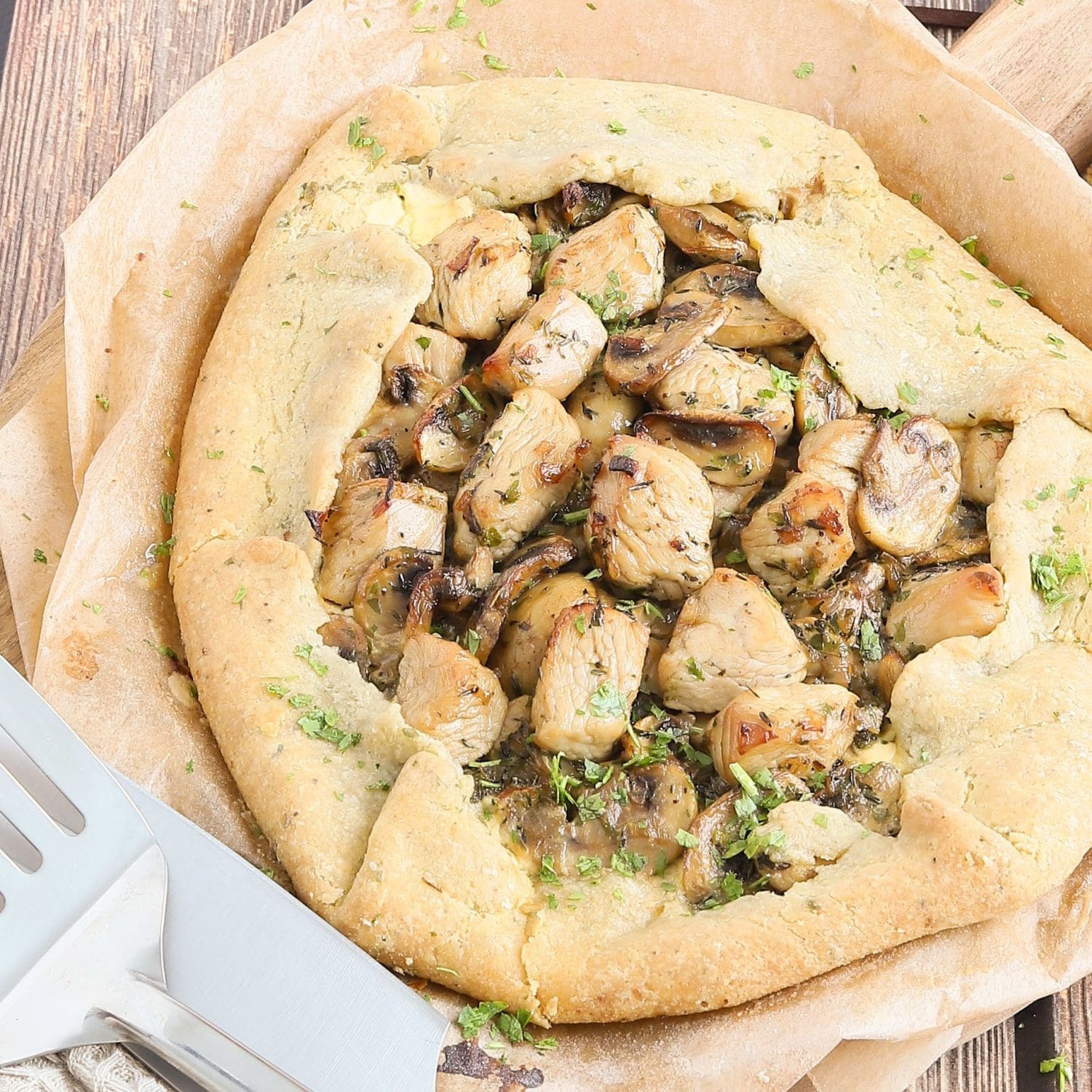 Puten-Galette mit Champignons