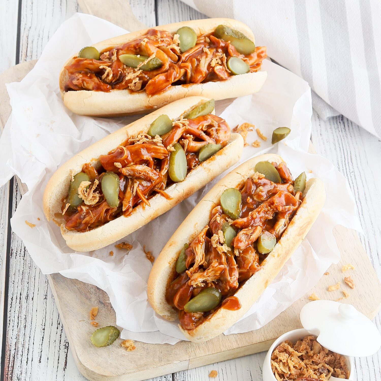 Pulled Chicken Hot Dog
