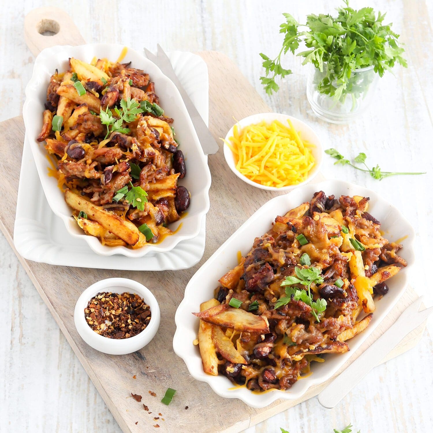 Chili Cheese Fries mit Putenhackfleisch - We love Geflügel