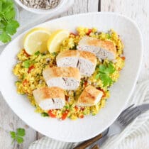 Putenfilets auf Blumenkohl-Tabouleh