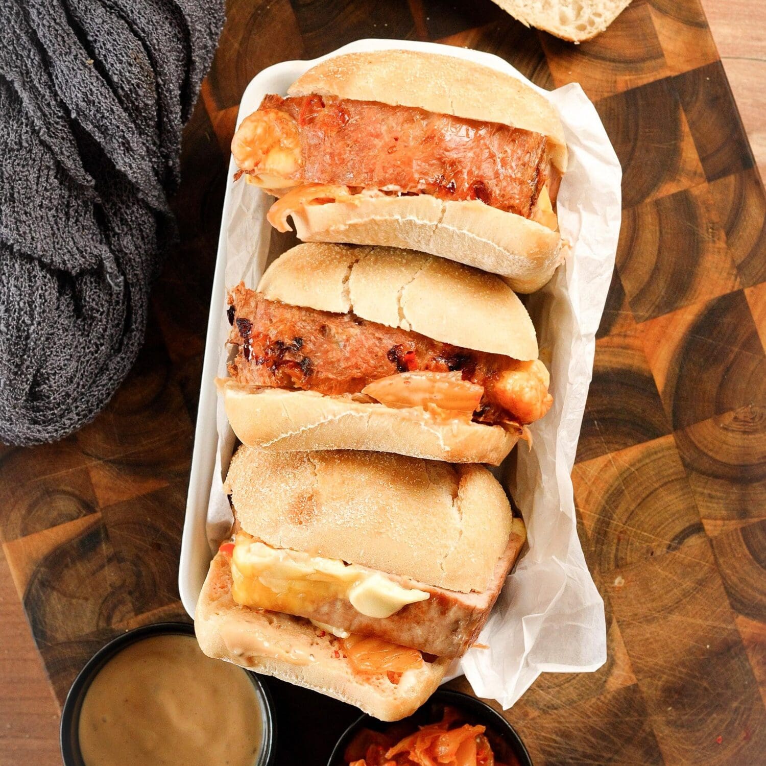 Puten-Fleischkäse mit Kimchi