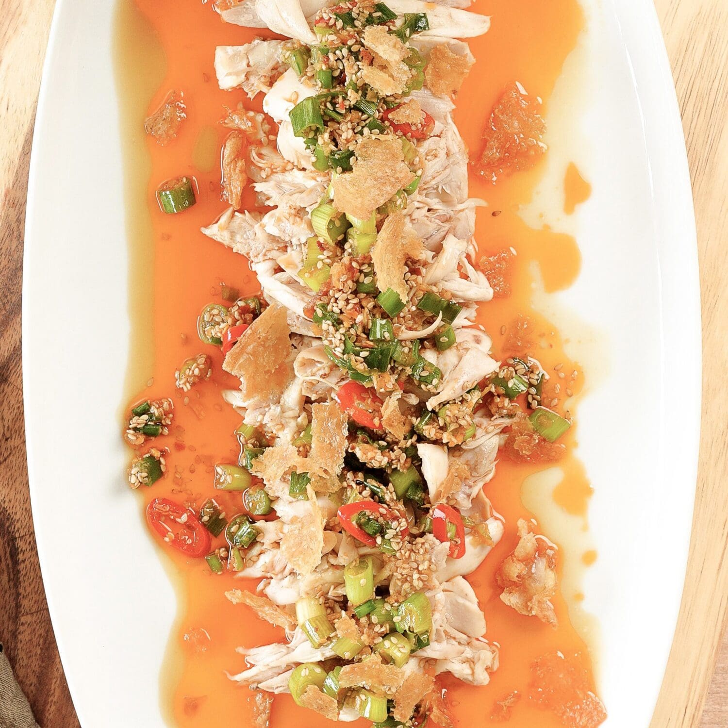 Spicy pulled Chicken Asia Style