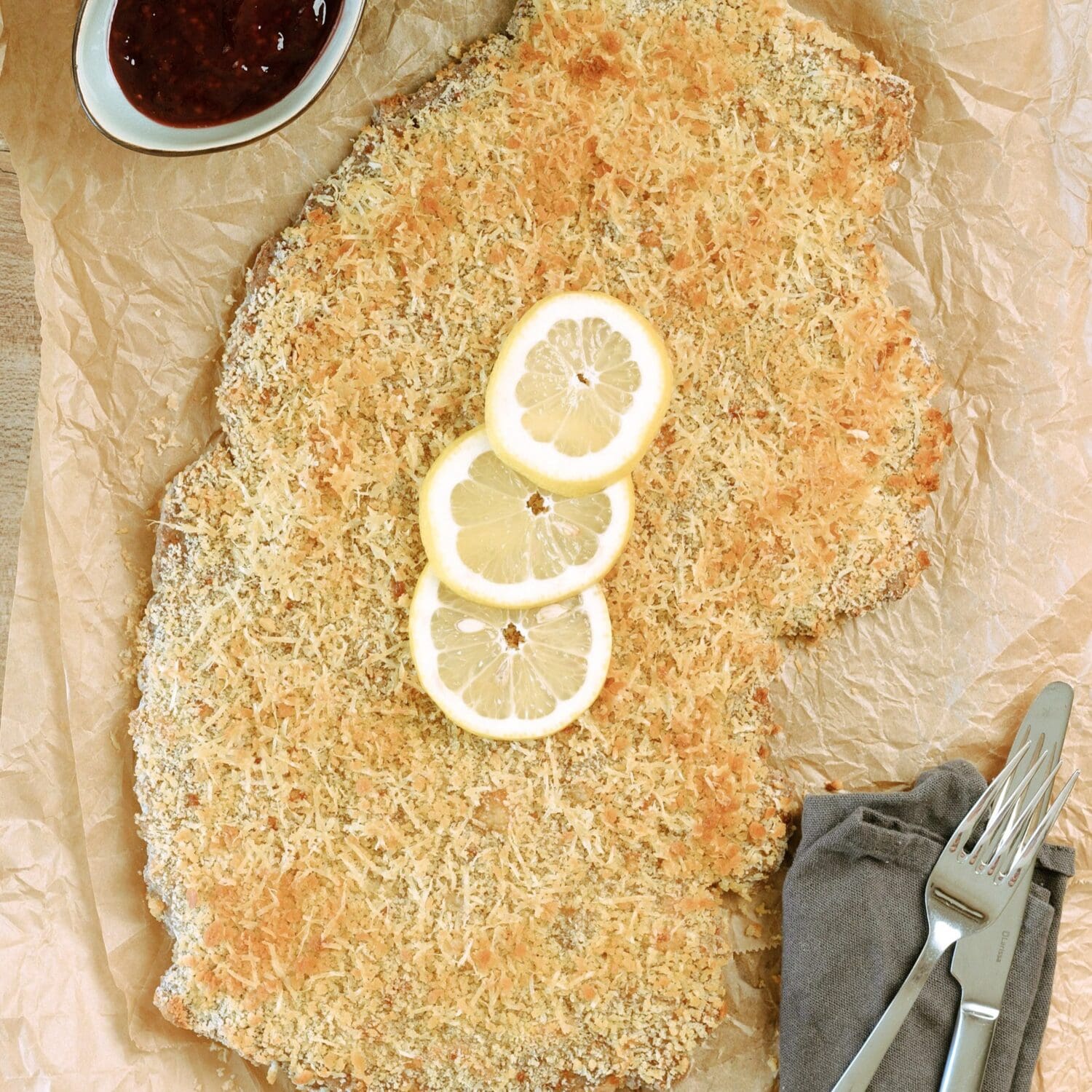 XXL Puten-Parmesanschnitzel